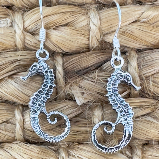 Seahorse Earrings – Coastal Ocean Design, Sterling Silver