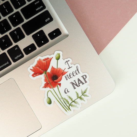 Naughty Florals Sticker : I need a nap