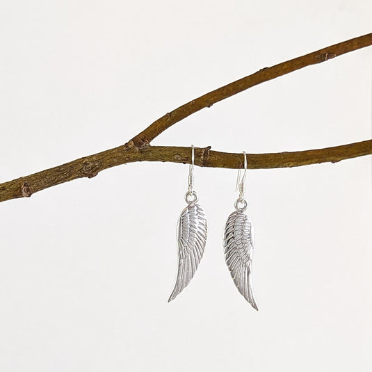 Flying Wing Earrings in Sterling Silver