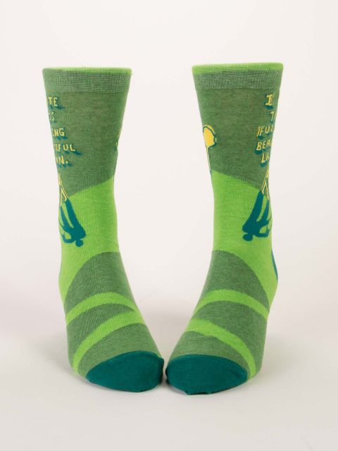 I hate this lawn : Men's Socks