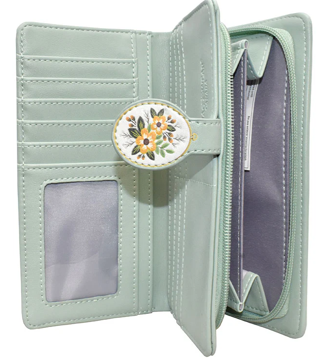 Load image into Gallery viewer, Wallet - Sewing in Mint Green
