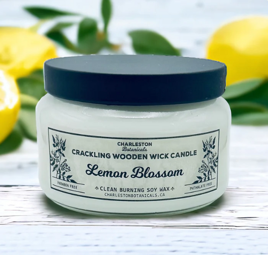 Lemon Blossom Soy Candle with Wood Wick