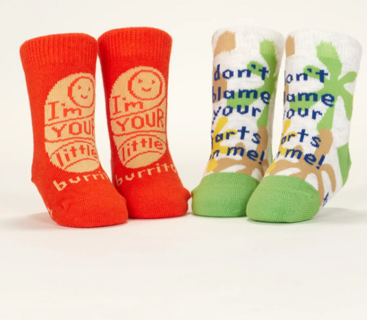 Baby Socks (2 pairs) I’m your little burrito & Don’t blame me for your farts