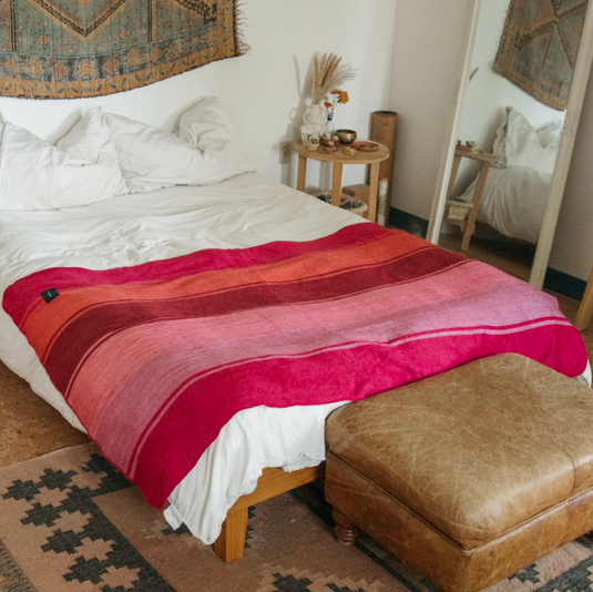 Alpaca Blend Throw, Lipstick