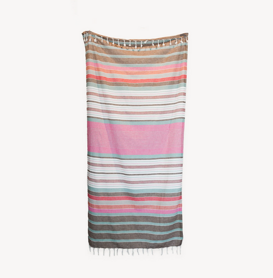 Turkish Towel : Patio Stripe in Pink