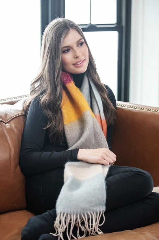 Load image into Gallery viewer, Blanket Scarf in Autumn Evening
