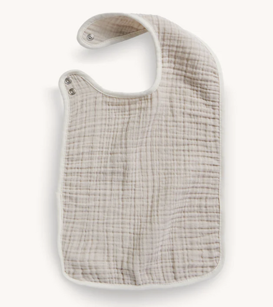 Baby Bib in Crinkle Cotton in Taffy