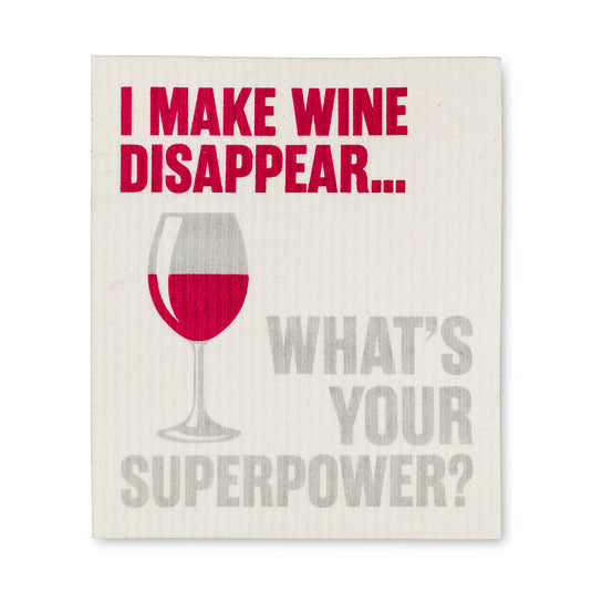 Funny Wine Text : Eco Dishcloths