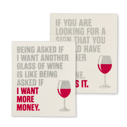 Funny Wine : Eco Dishcloths