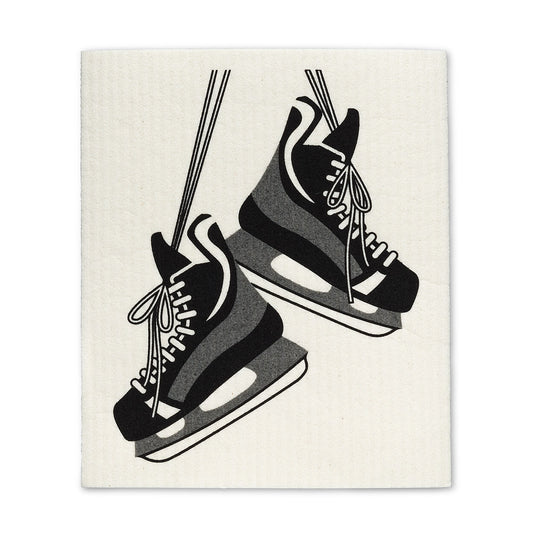 Hockey Skates & Stick : Eco Dishcloths