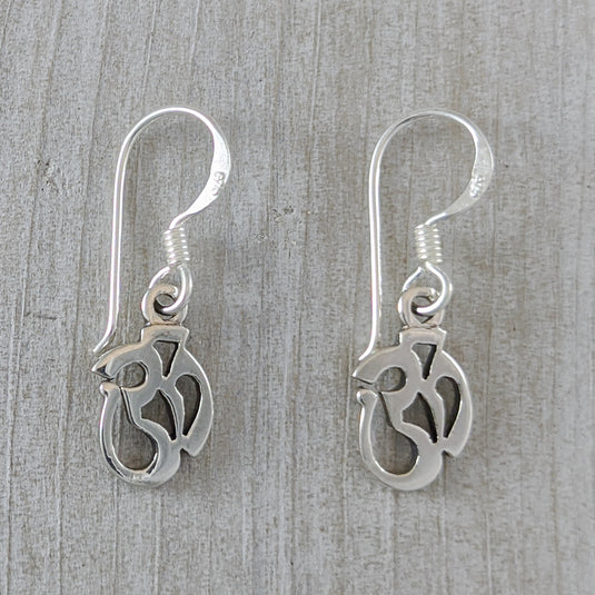 Om Earrings in Sterling Silver