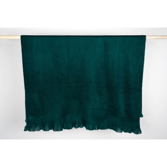 Alpaca Blend Throw in Forest