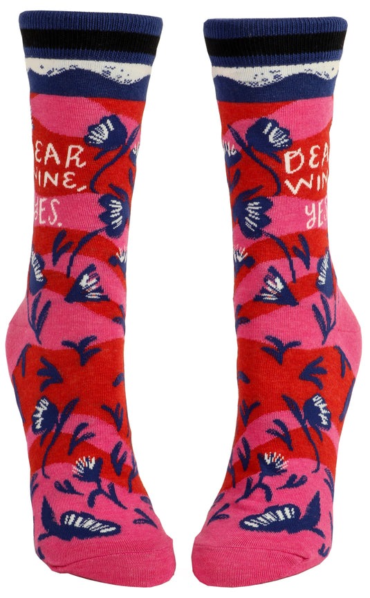Women's Socks : Dear Wine, Yes