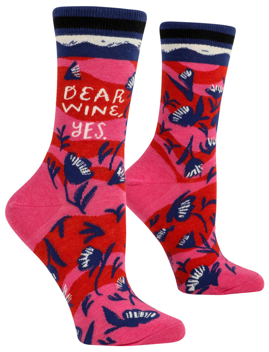 Women's Socks : Dear Wine, Yes