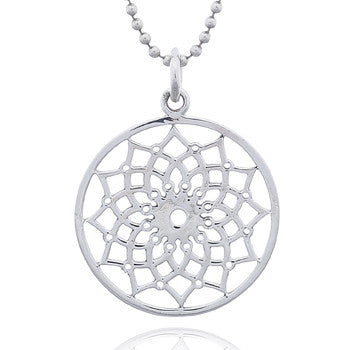 Lotus flower necklace hot sale sterling silver