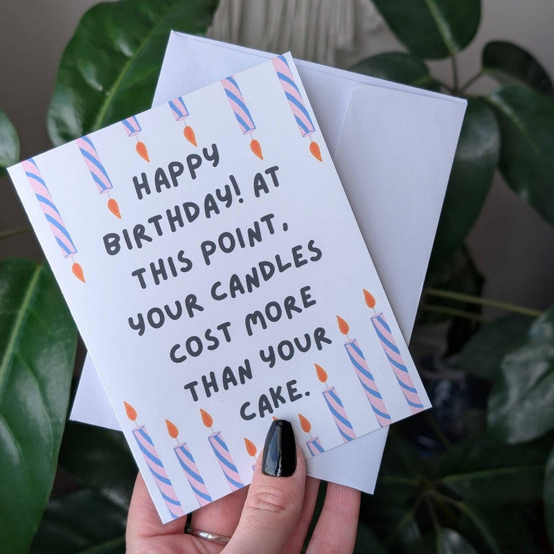 Load image into Gallery viewer, Your Candles Cost More Than Your Cake, Happy Birthday Card

