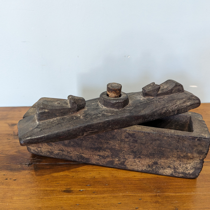 Load image into Gallery viewer, Vintage Wood Spice Box | Folk Art from Nepal
