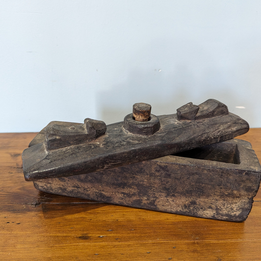 Vintage Wood Spice Box | Folk Art from Nepal