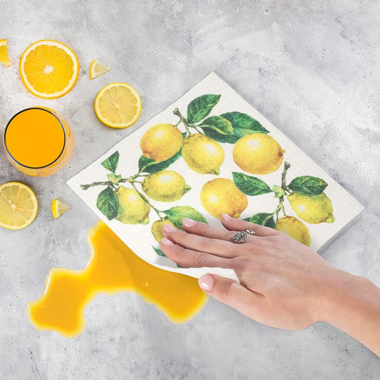 Load image into Gallery viewer, Lemons Eco-Dishcloth
