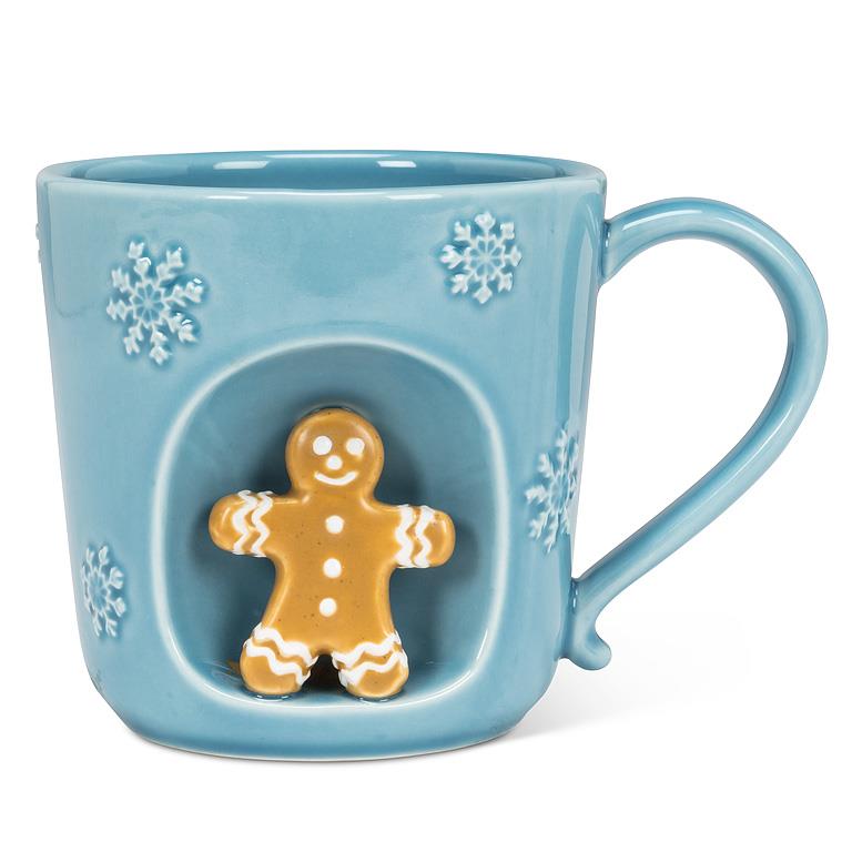 Load image into Gallery viewer, Snowflake Mug with Gingerbread Man
