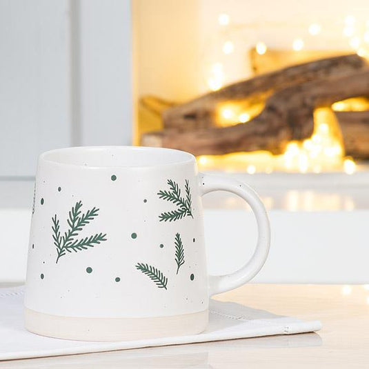 Pine Branches Oversized Mug