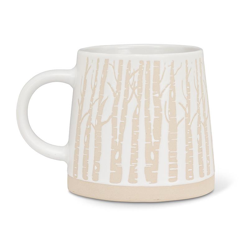 Load image into Gallery viewer, Wide Base Mug with Birch Trees
