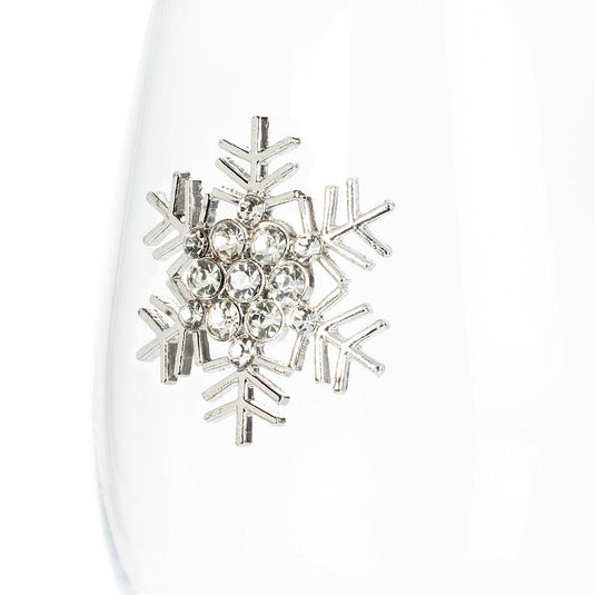 Stemless Wine Glass , Jewelled Snowflake