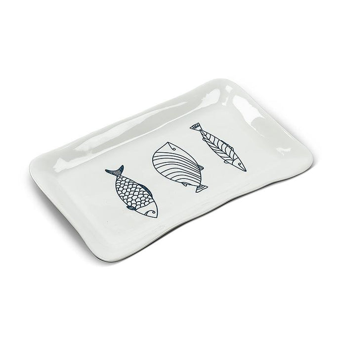 Fish Motif Large Rectangle Plate