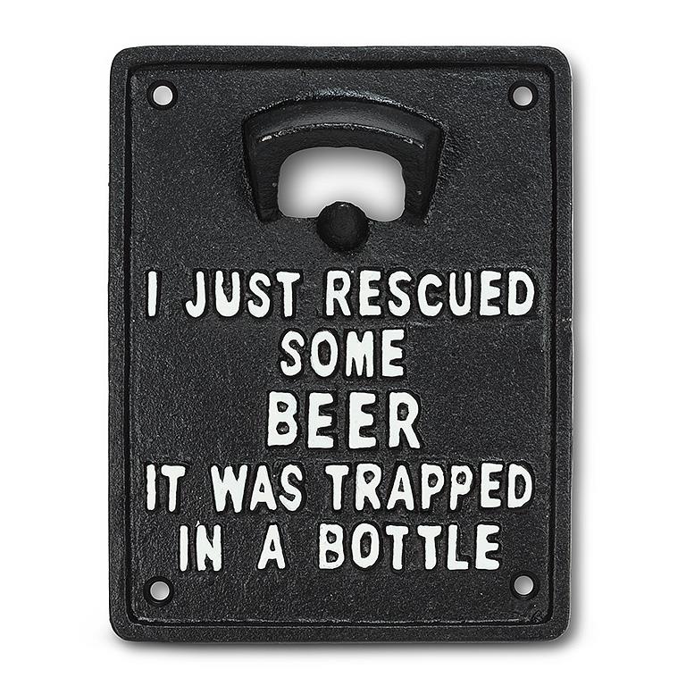 Load image into Gallery viewer, Rescued a Beer | Wall Bottle Opener
