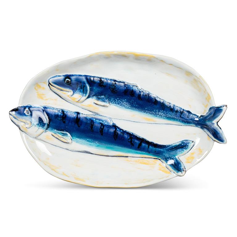 Load image into Gallery viewer, Oval Double Fish Plate
