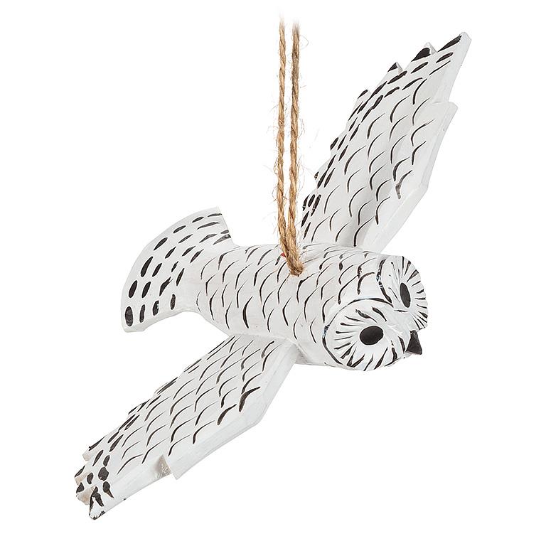 Load image into Gallery viewer, Flying Snowy Owl Ornament
