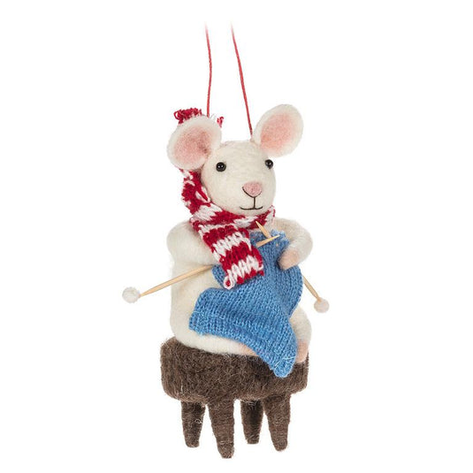 Knitting Kristy Felt Ornament