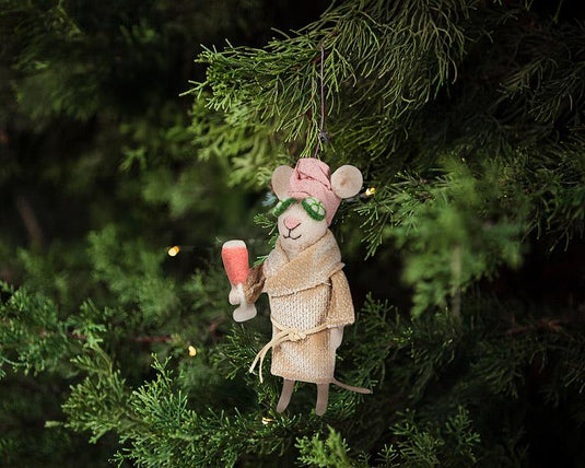 Sally Spa Mouse Ornament