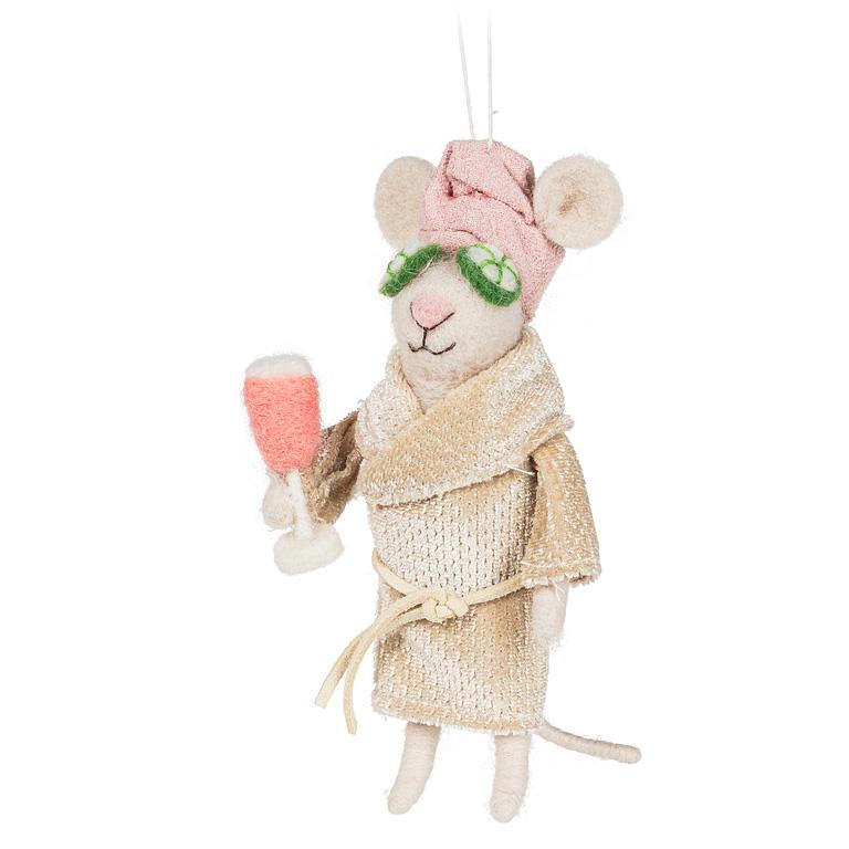 Load image into Gallery viewer, Sally Spa Mouse Ornament
