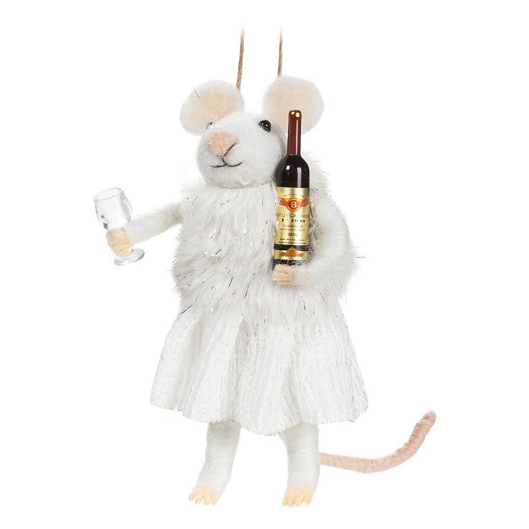 Load image into Gallery viewer, Sara the Sommelier Mouse Ornament
