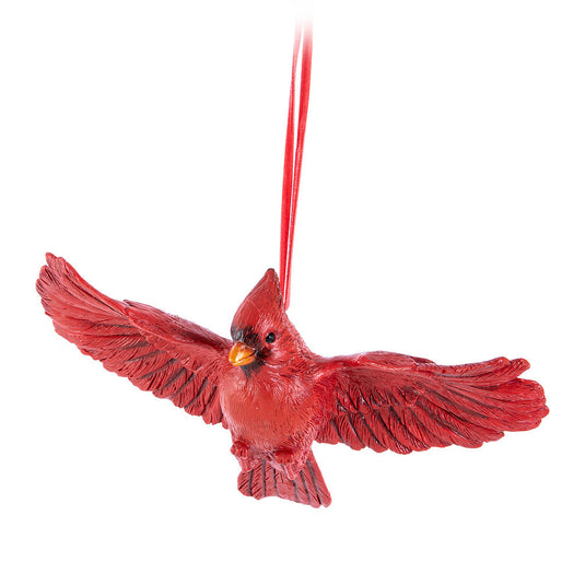 Flying Cardinal Ornament (head down)