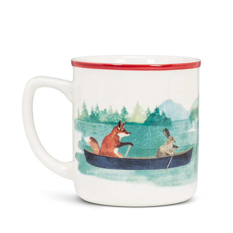 Load image into Gallery viewer, Animals in Canoe Mug
