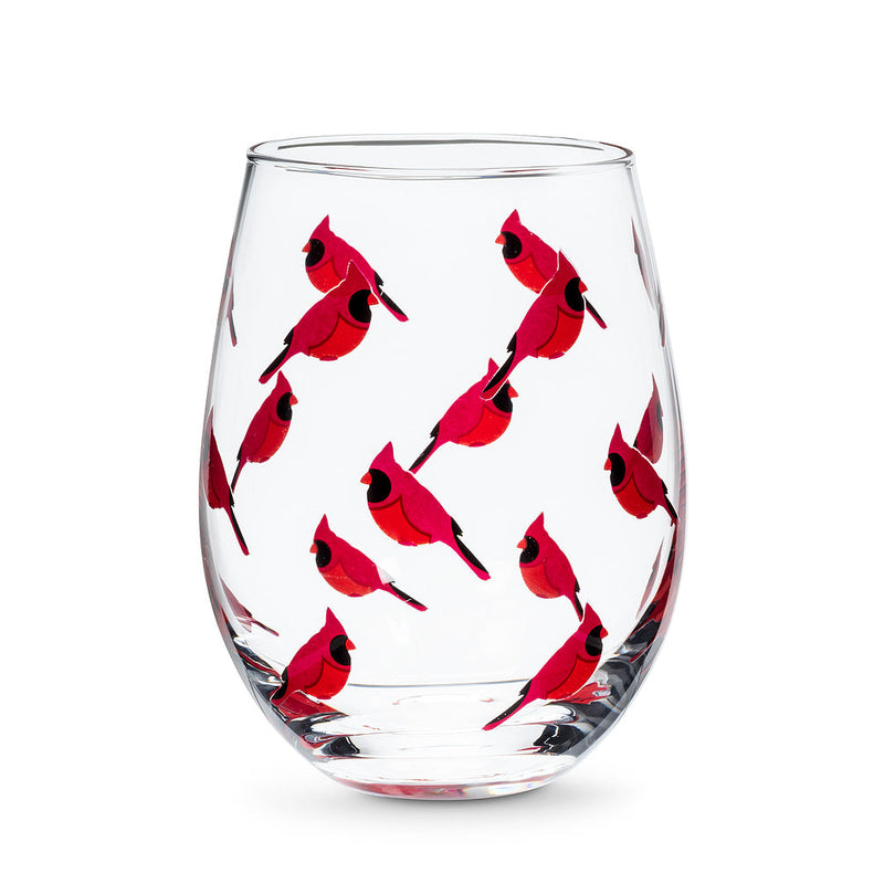 Load image into Gallery viewer, Stemless Wine Glass with Cardinals
