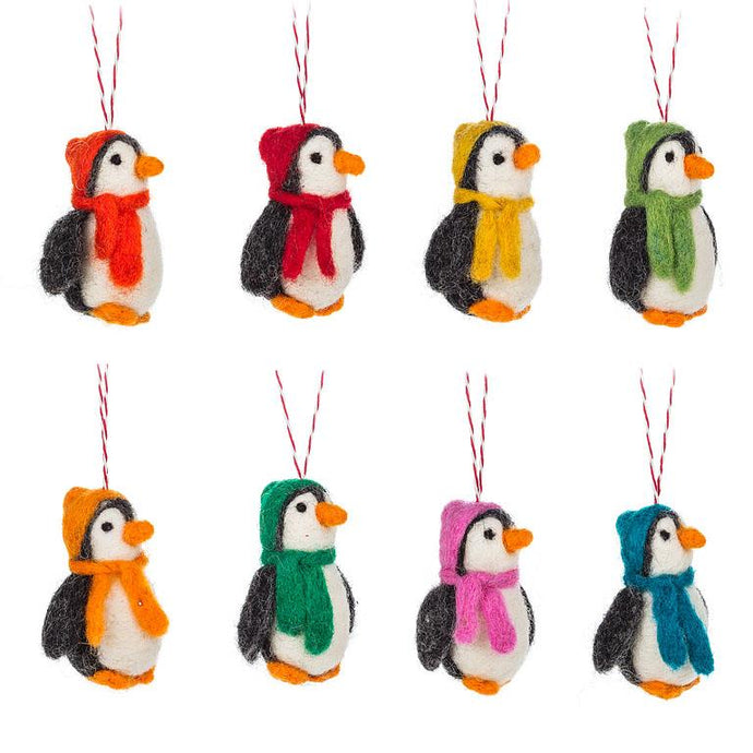 Felt Penguin Ornaments