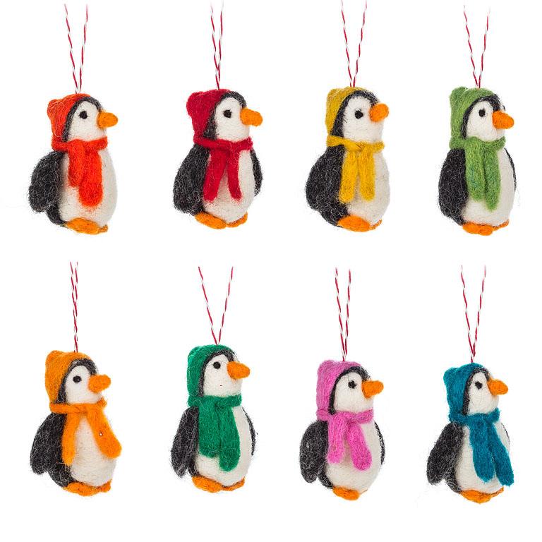 Load image into Gallery viewer, Felt Penguin Ornaments
