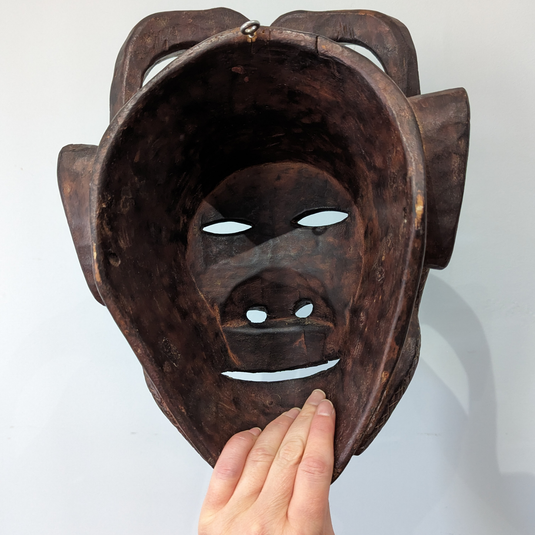 Hand-Carved Guardian Mask | Vintage from Nepal