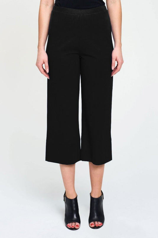 Pull-on Culottes Pant in Black
