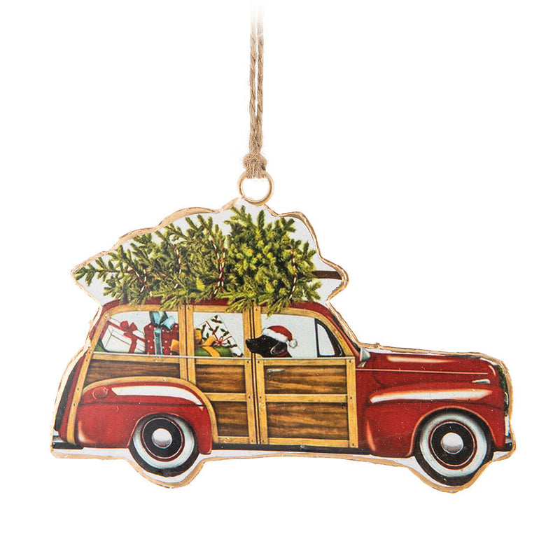 Load image into Gallery viewer, Dog in a Station Wagon Ornament
