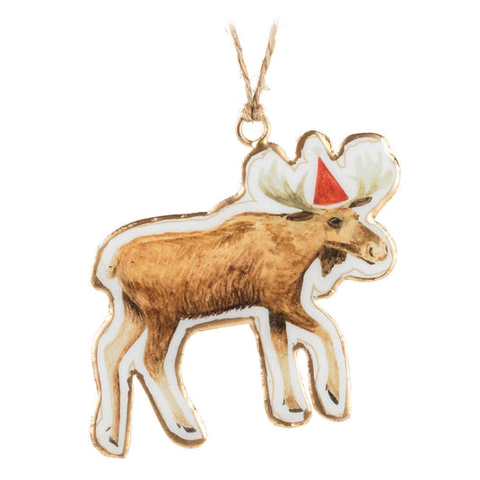 Party Hat Moose Ornament