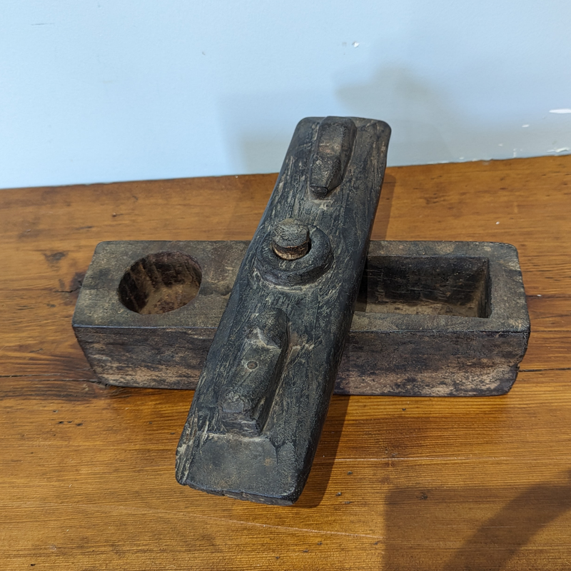 Load image into Gallery viewer, Vintage Wood Spice Box | Folk Art from Nepal
