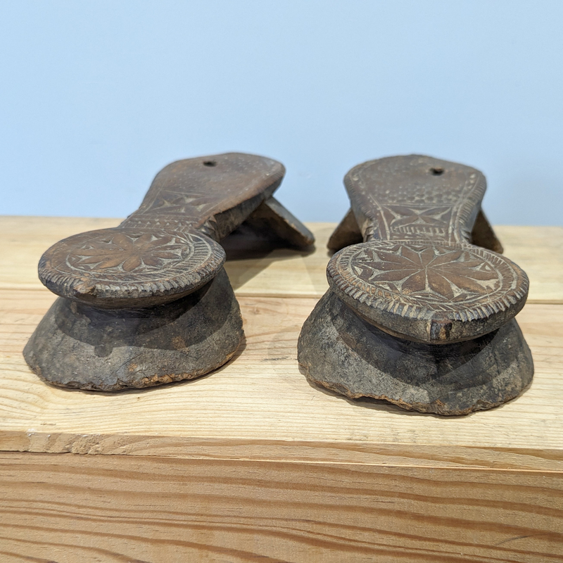 Load image into Gallery viewer, Wood Sandals | Antique from Pakistan
