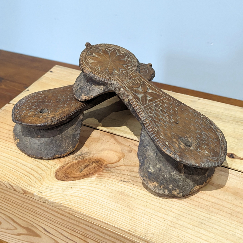 Load image into Gallery viewer, Wood Sandals | Antique from Pakistan
