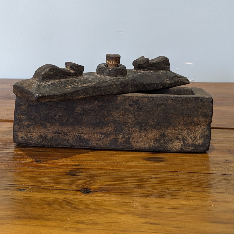 Load image into Gallery viewer, Vintage Wood Spice Box | Folk Art from Nepal
