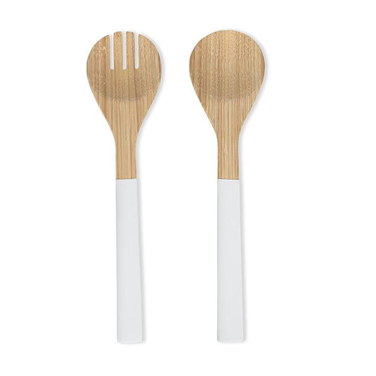 Salad Servers in White