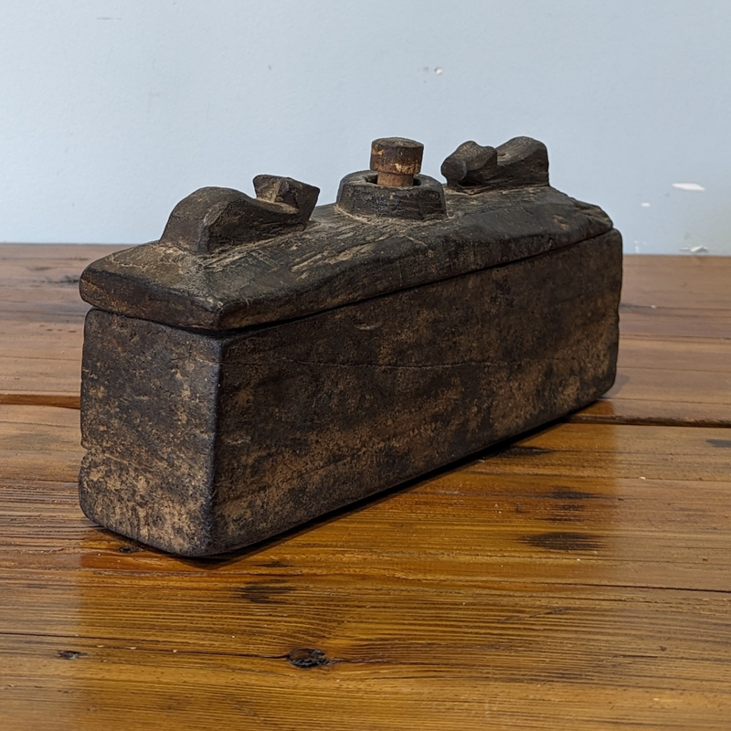 Load image into Gallery viewer, Vintage Wood Spice Box | Folk Art from Nepal

